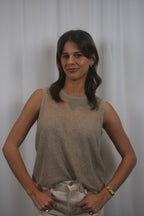 Macy Sleeveless Top - Marble