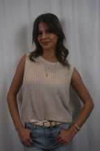 Camille Cashmere Top - Cream