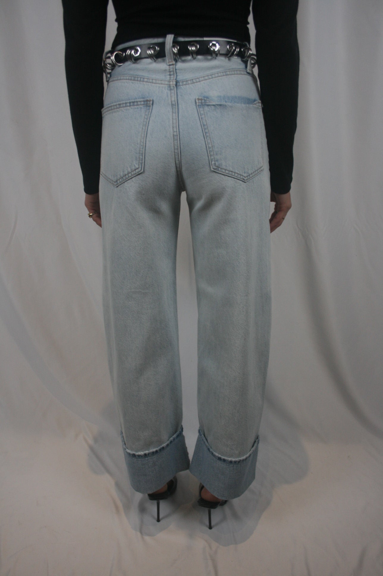 Ryder High Rise Cuffed Straight Jean - Sunrise