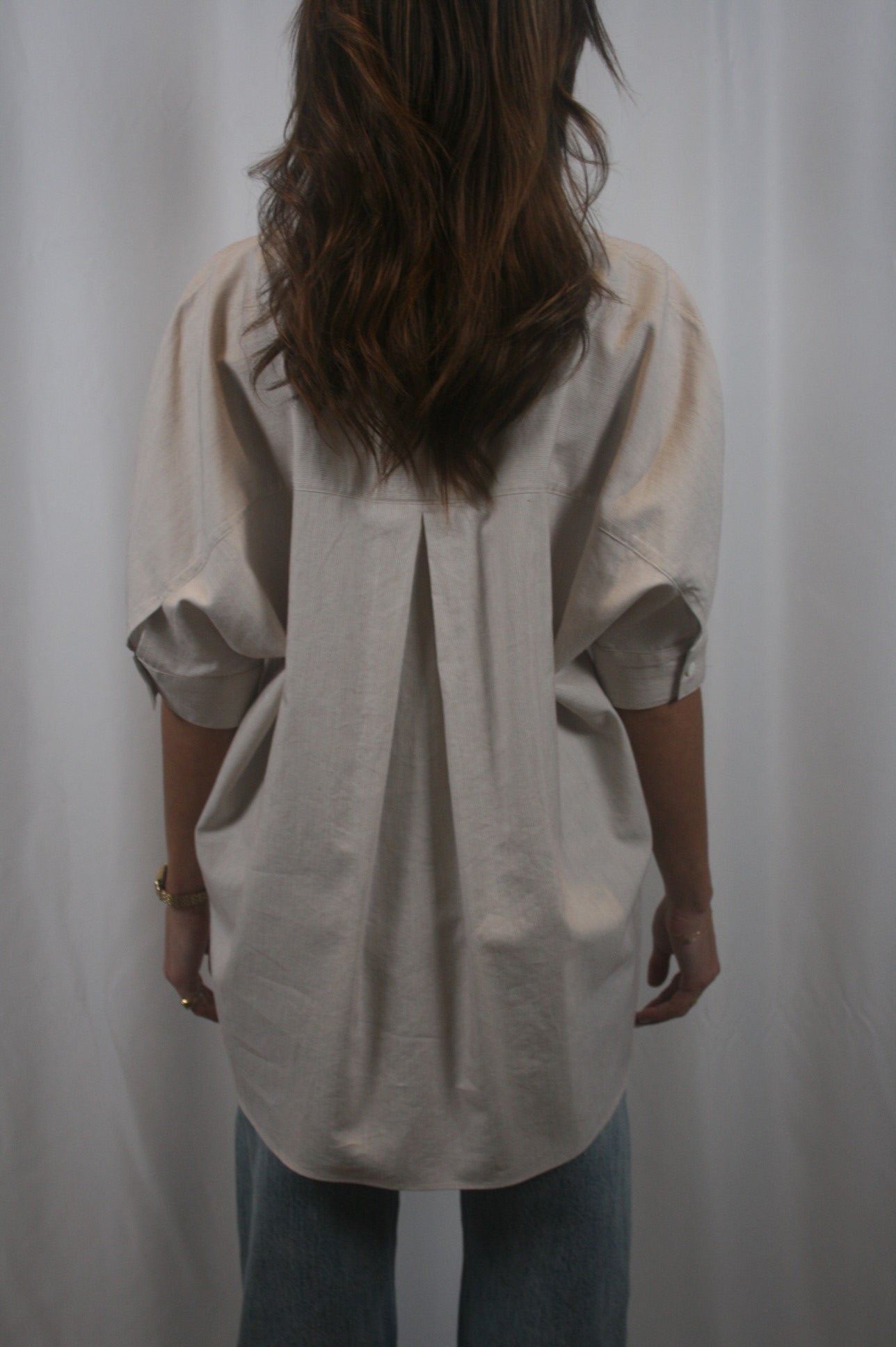 Gisele Relaxed Button Down - Multi Gardenia