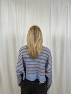 Wells Cropped Pullover - Azureous/Multi