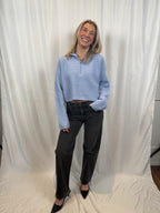 Aspen Cropped Half Zip - Azureous