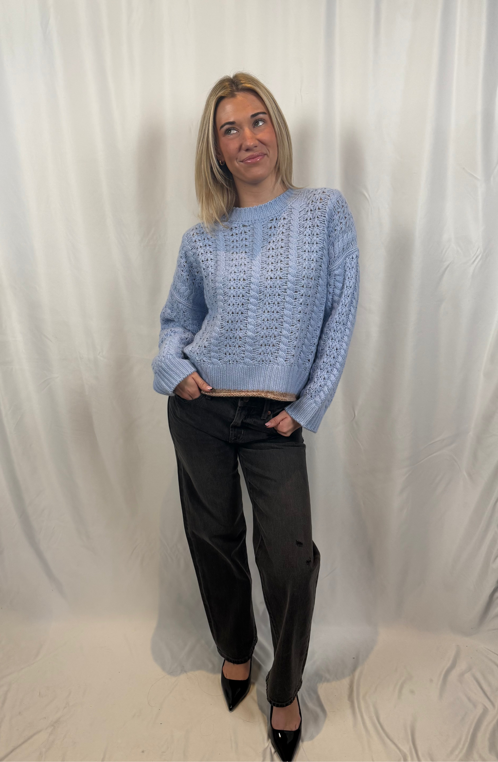 Tara Slouchy Crewneck - Azureous