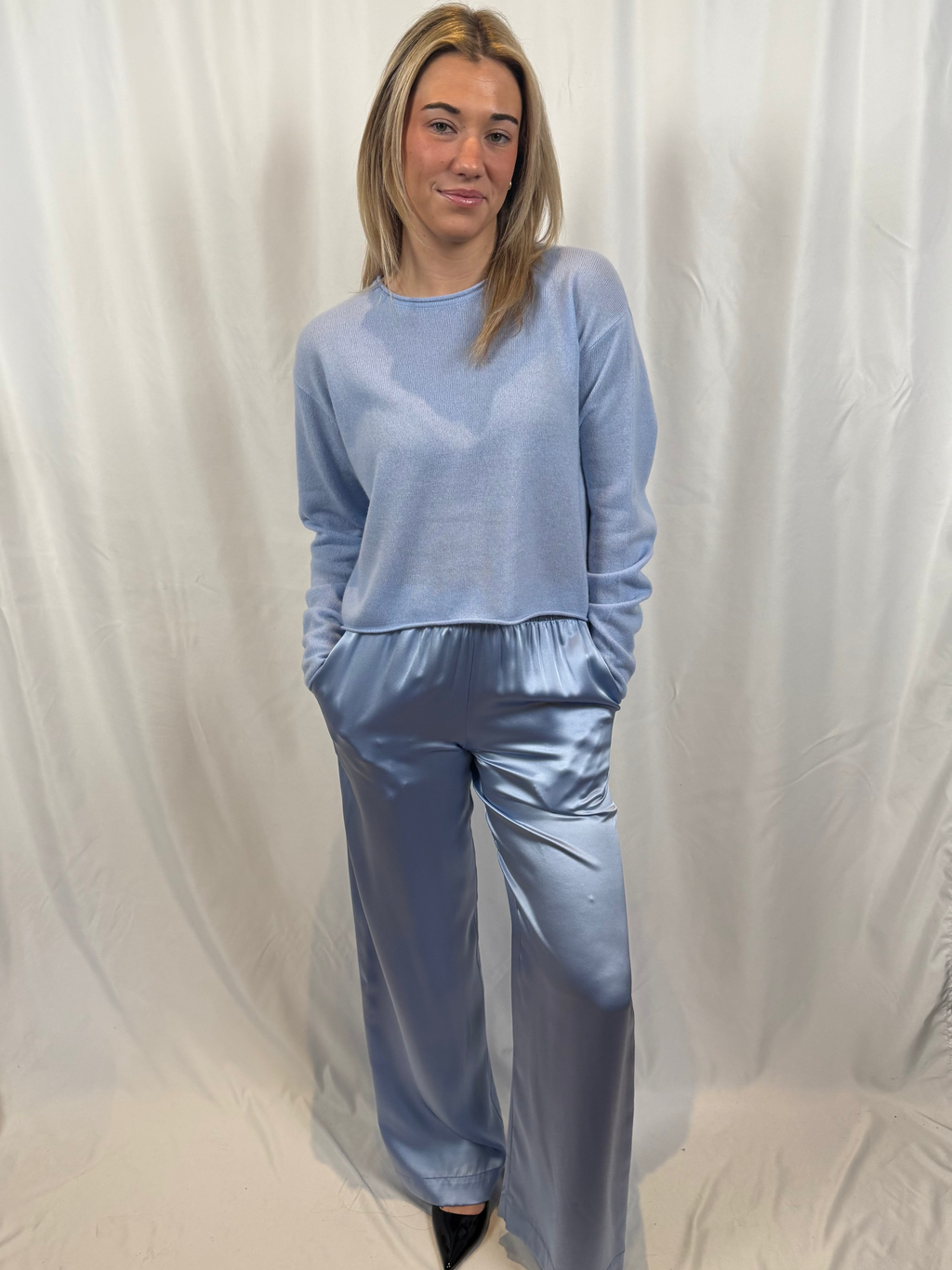 Lance Cropped Pullover - Azureous