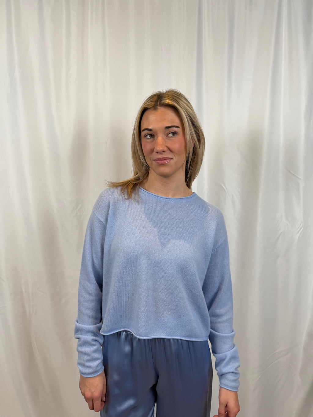 Lance Cropped Pullover - Azureous