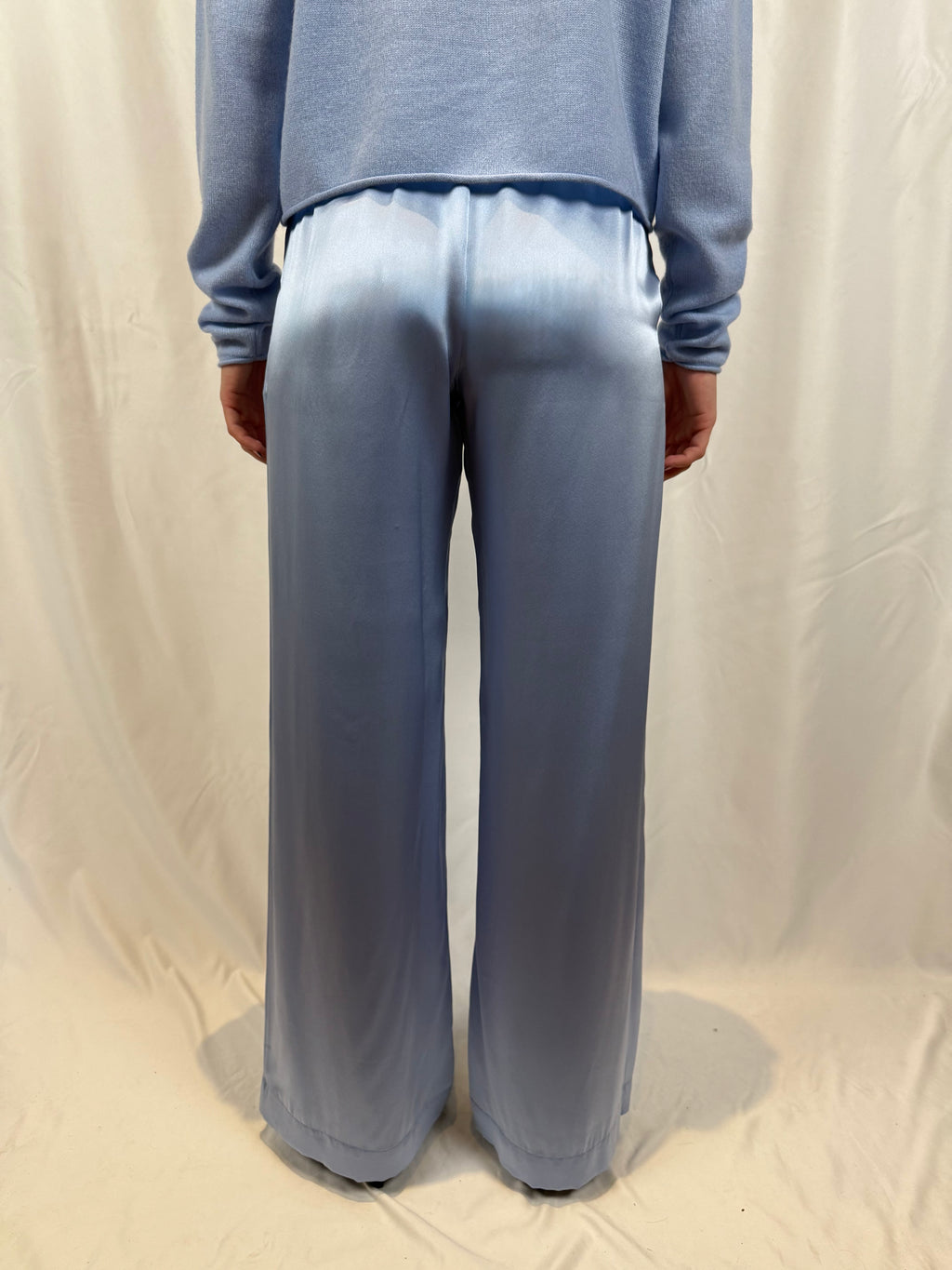 Brynn Pull On Silk Pant - Azureous