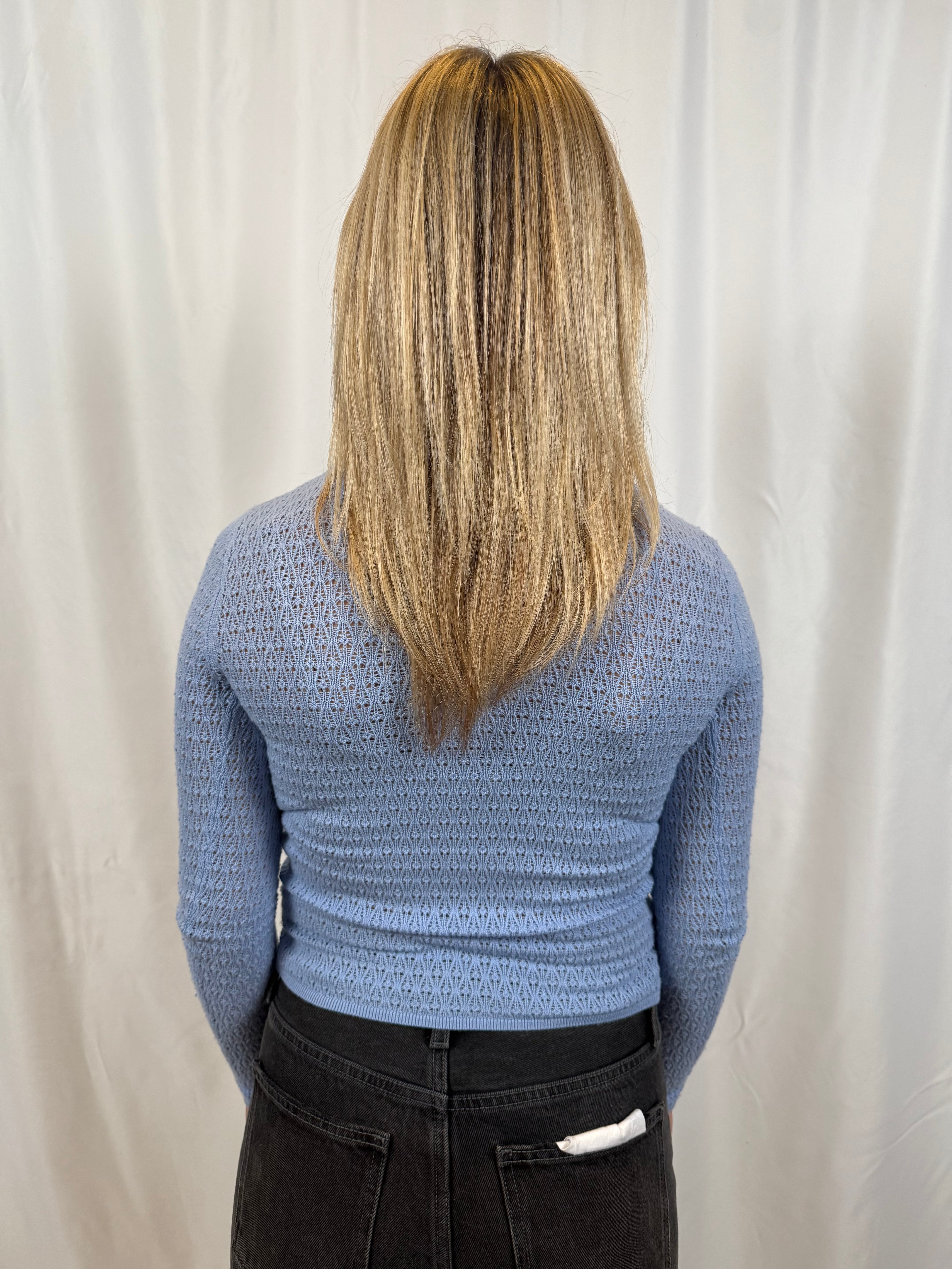 Marlo Lace Fitted Mockneck - Azureous