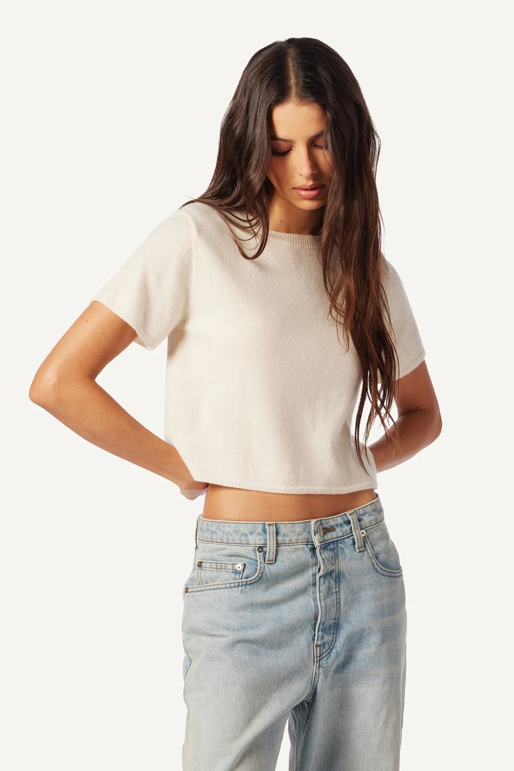 Charleston Relaxed Crewneck Tee - Gardenia