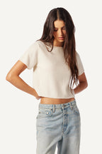 Charleston Relaxed Crewneck Tee - Gardenia