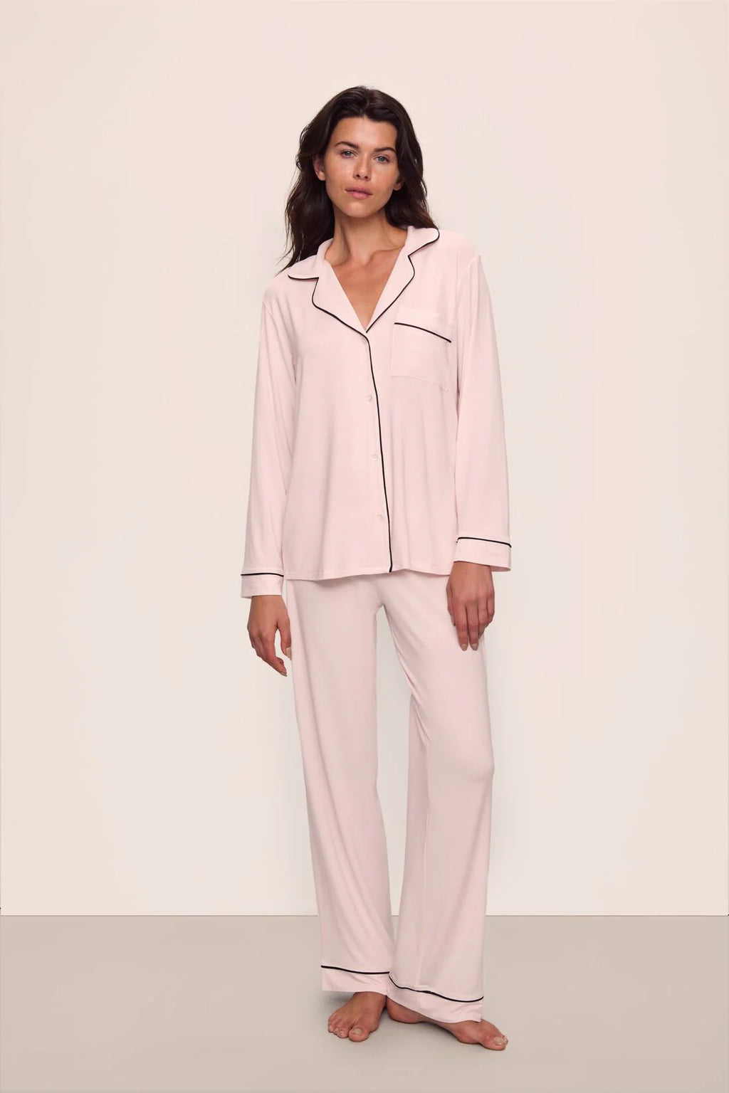 Gisele Long PJ - Sorbet Pink/Black