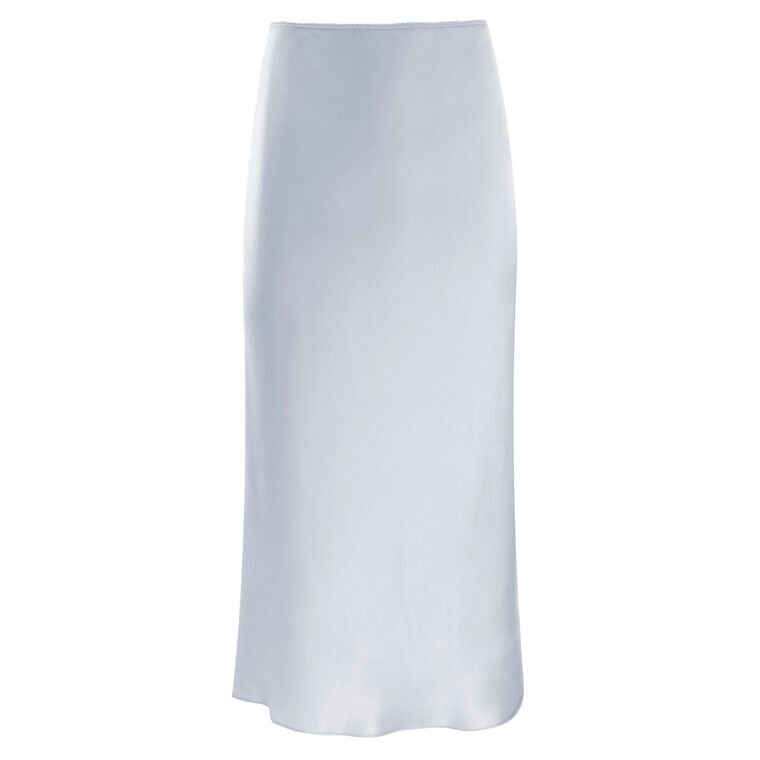 Miranda Scallop Silk Skirt - Skye