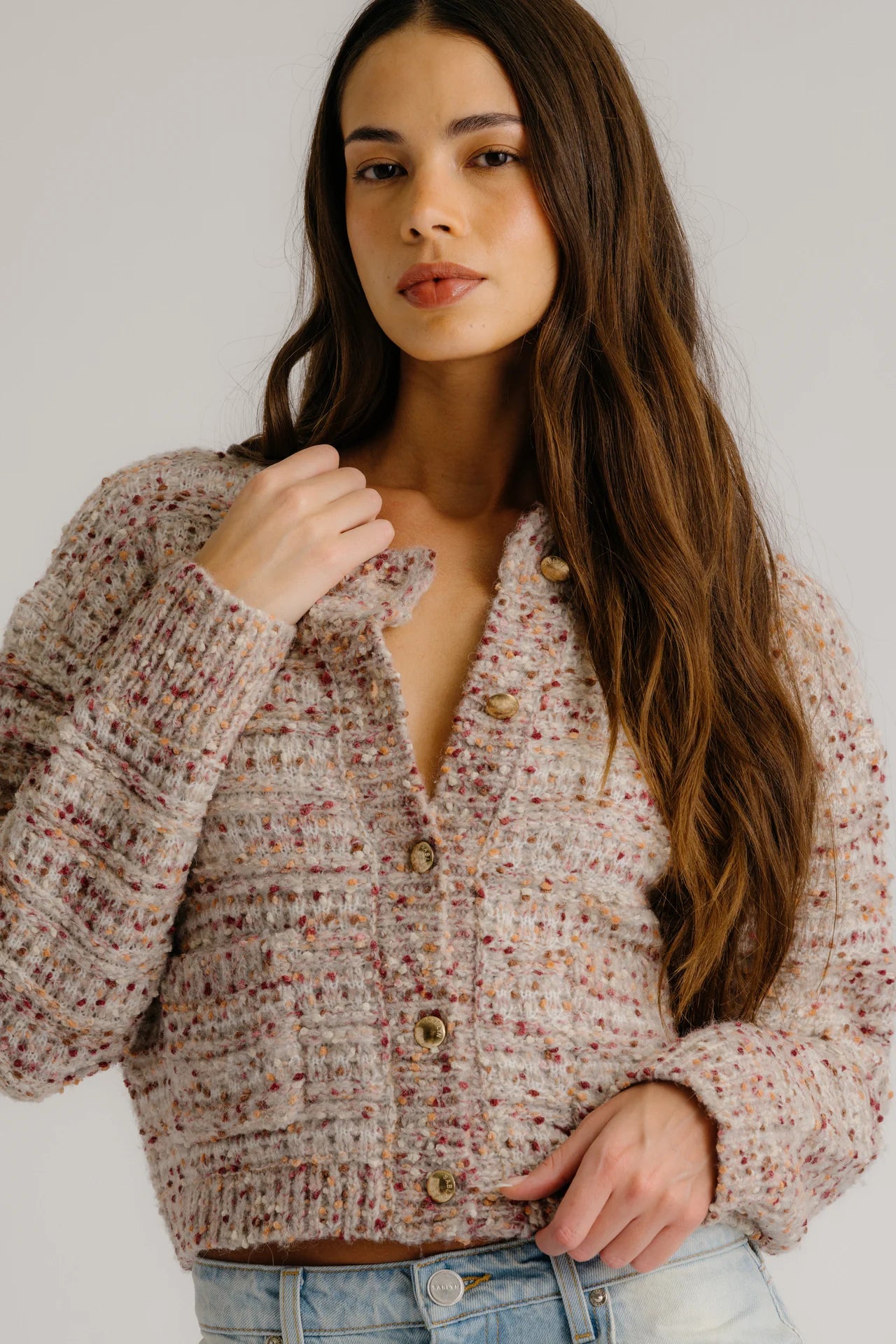 Helena Cropped Double Pocket Cardigan