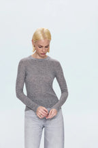 Juno Feather Weight Sweater - Heather Gray