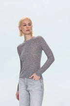 Juno Feather Weight Sweater - Heather Gray