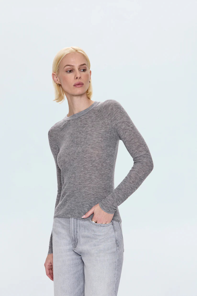 Juno Feather Weight Sweater - Heather Gray