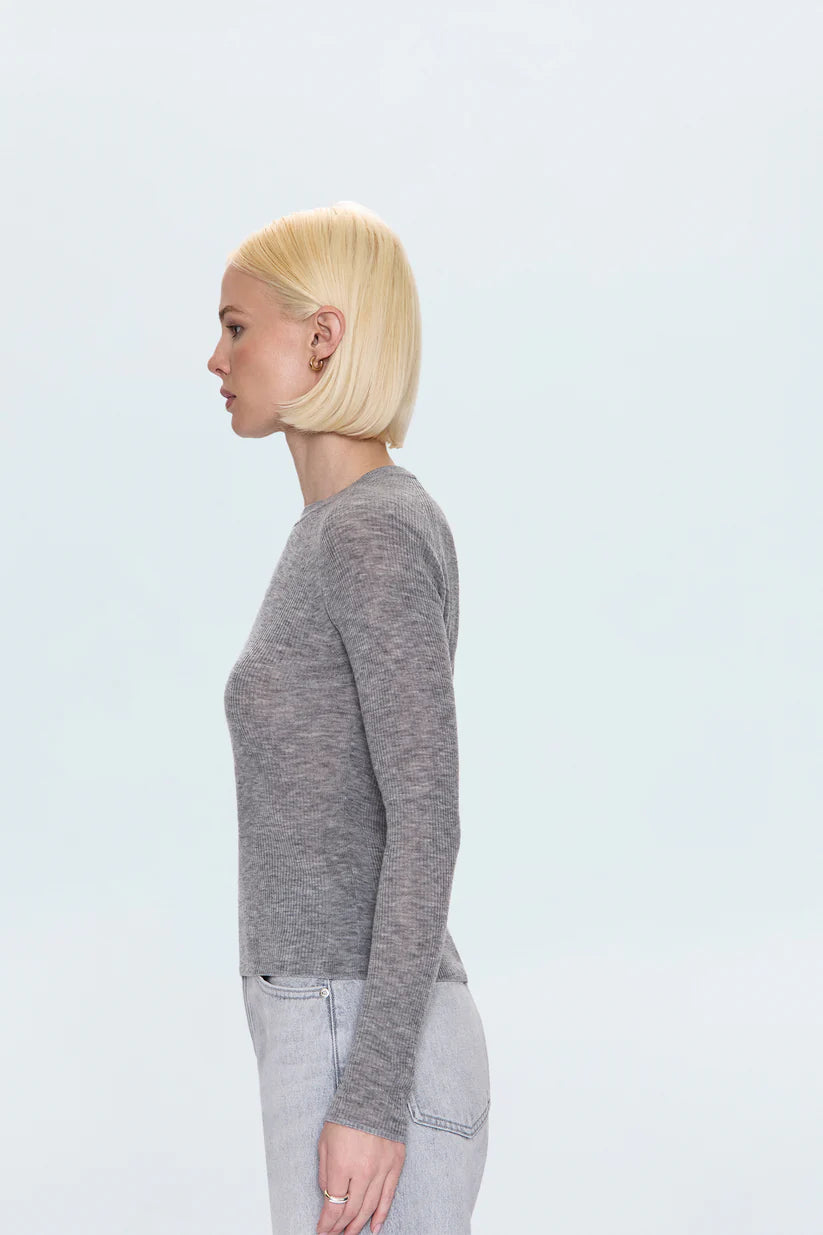Juno Feather Weight Sweater - Heather Gray