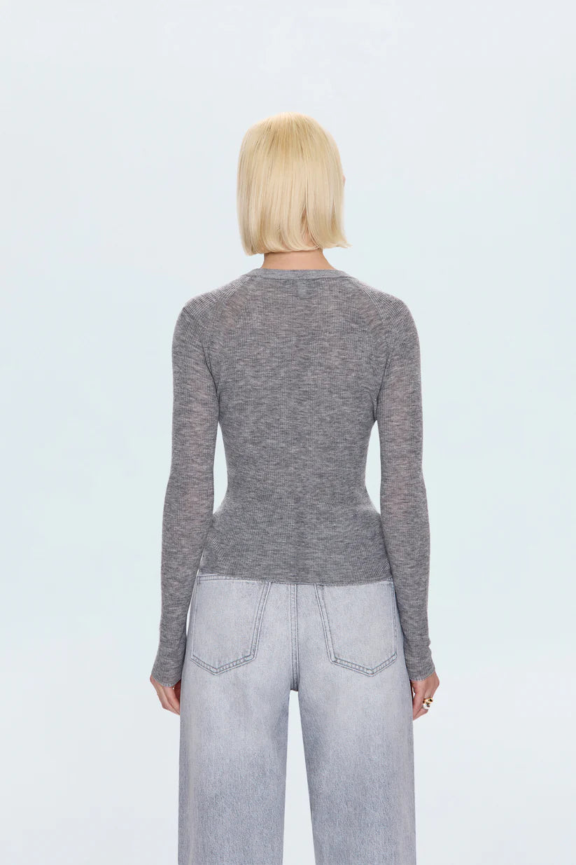 Juno Feather Weight Sweater - Heather Gray