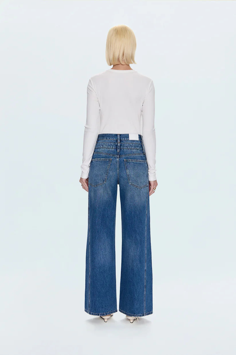 Caleb High Rise Stacked Waist Jean - Echo