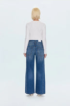 Caleb High Rise Stacked Waist Jean - Echo