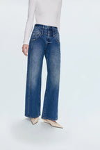 Caleb High Rise Stacked Waist Jean - Echo