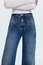 Caleb High Rise Stacked Waist Jean - Echo