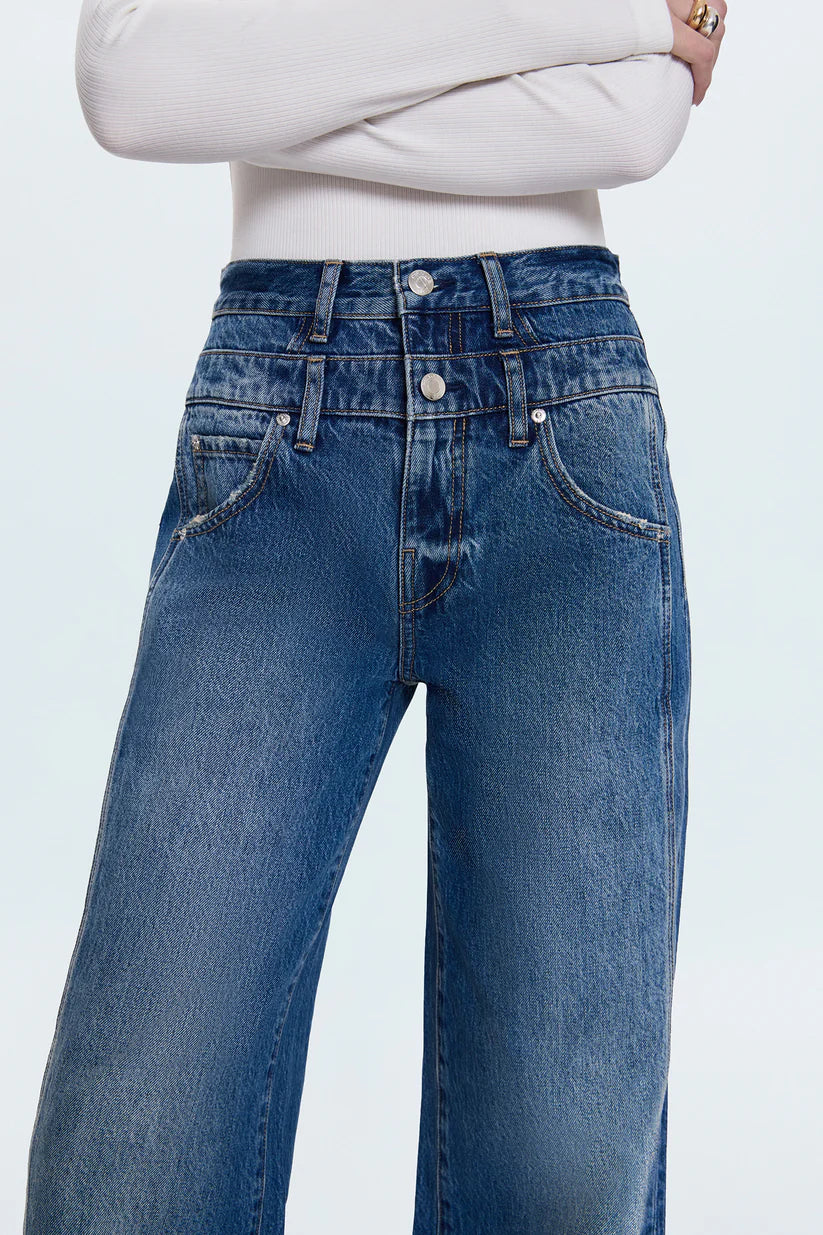 Caleb High Rise Stacked Waist Jean - Echo