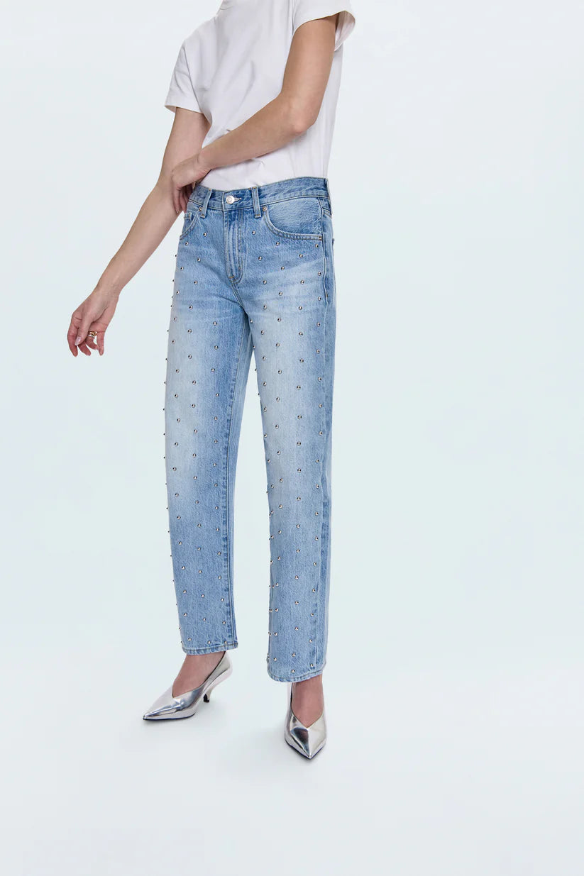 LEXI MID RISE BOWED STRAIGHT ARIES main image 0