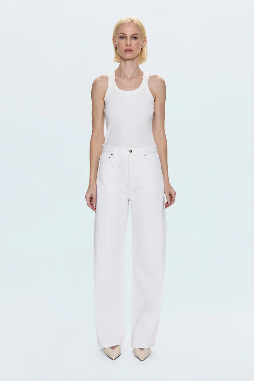 Tate High Rise Wide Leg Jean - Paper White