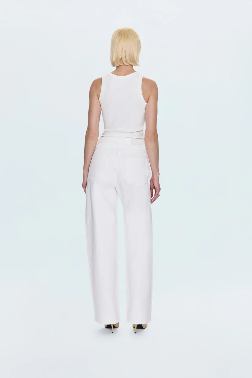 Tate High Rise Wide Leg Jean - Paper White