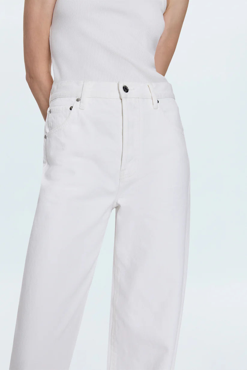 Tate High Rise Wide Leg Jean - Paper White