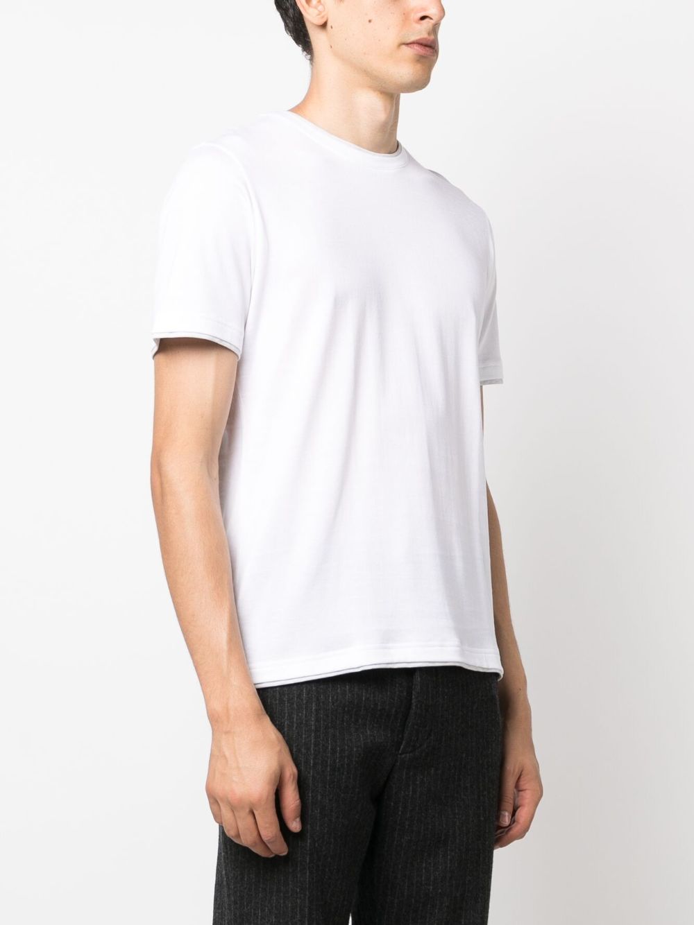 Eleventy Double-layer Trim T-Shirt - White