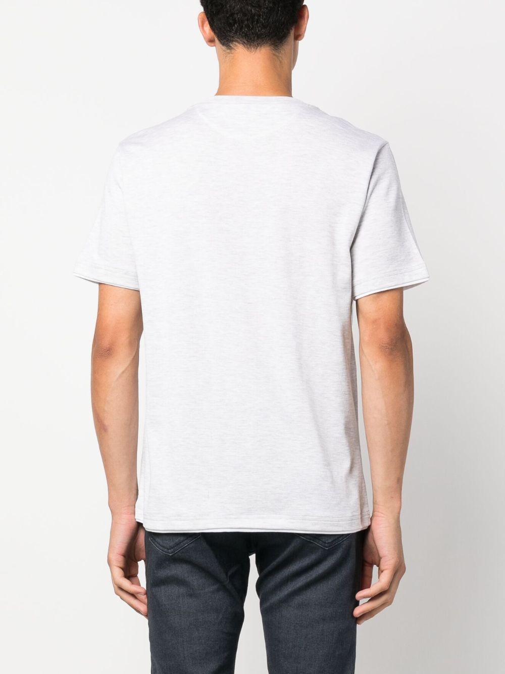 Eleventy Double-layer Trim T-Shirt - Grey