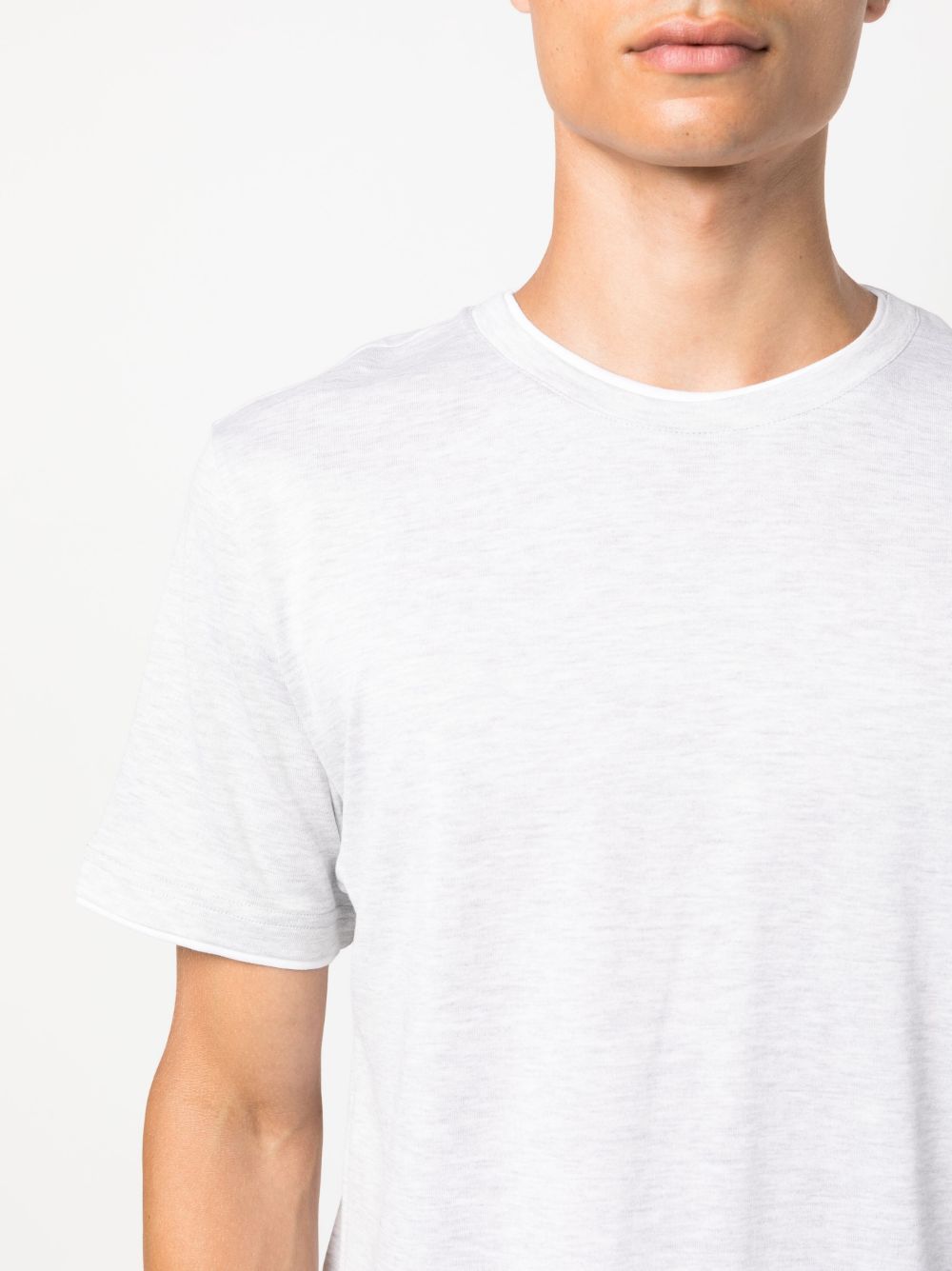 Eleventy Double-layer Trim T-Shirt - Grey