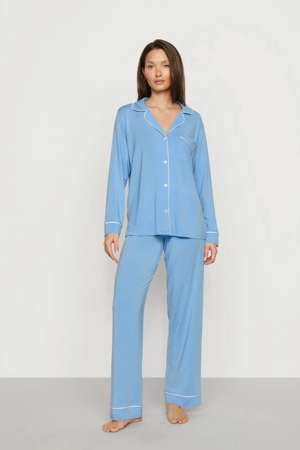 Gisele Long PJ - Summer Blue/White