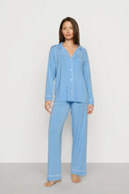 Gisele Long PJ - Summer Blue/White