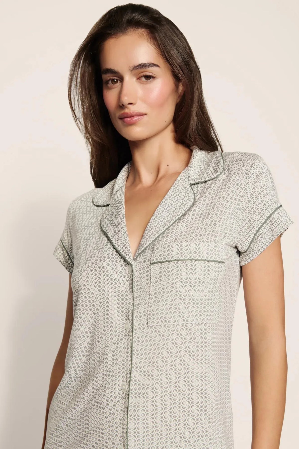Gisele Shortie PJ - Geo Mod Desert Sage/Desert Sage