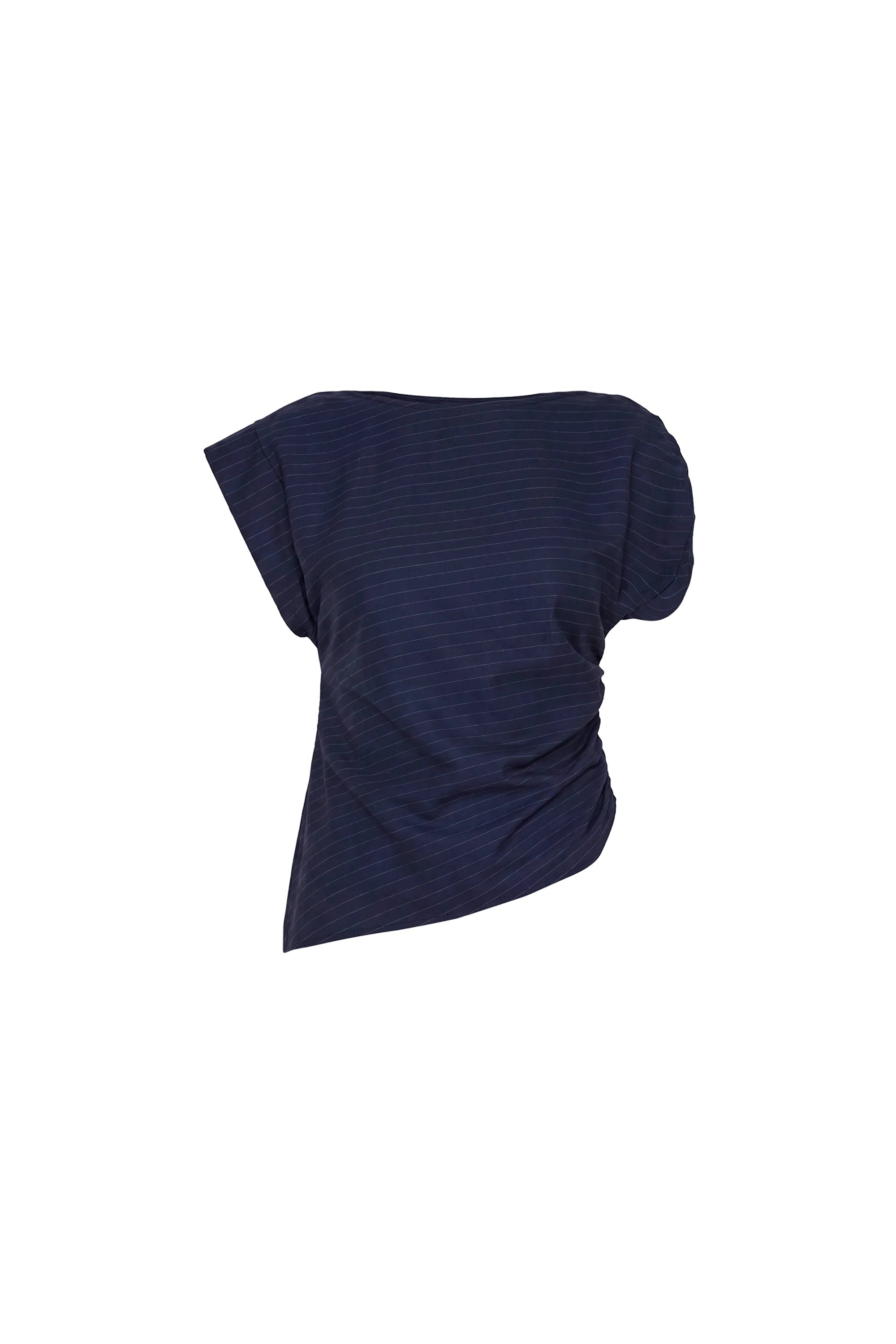 Elroy Top - Navy Manchester Pinstripe