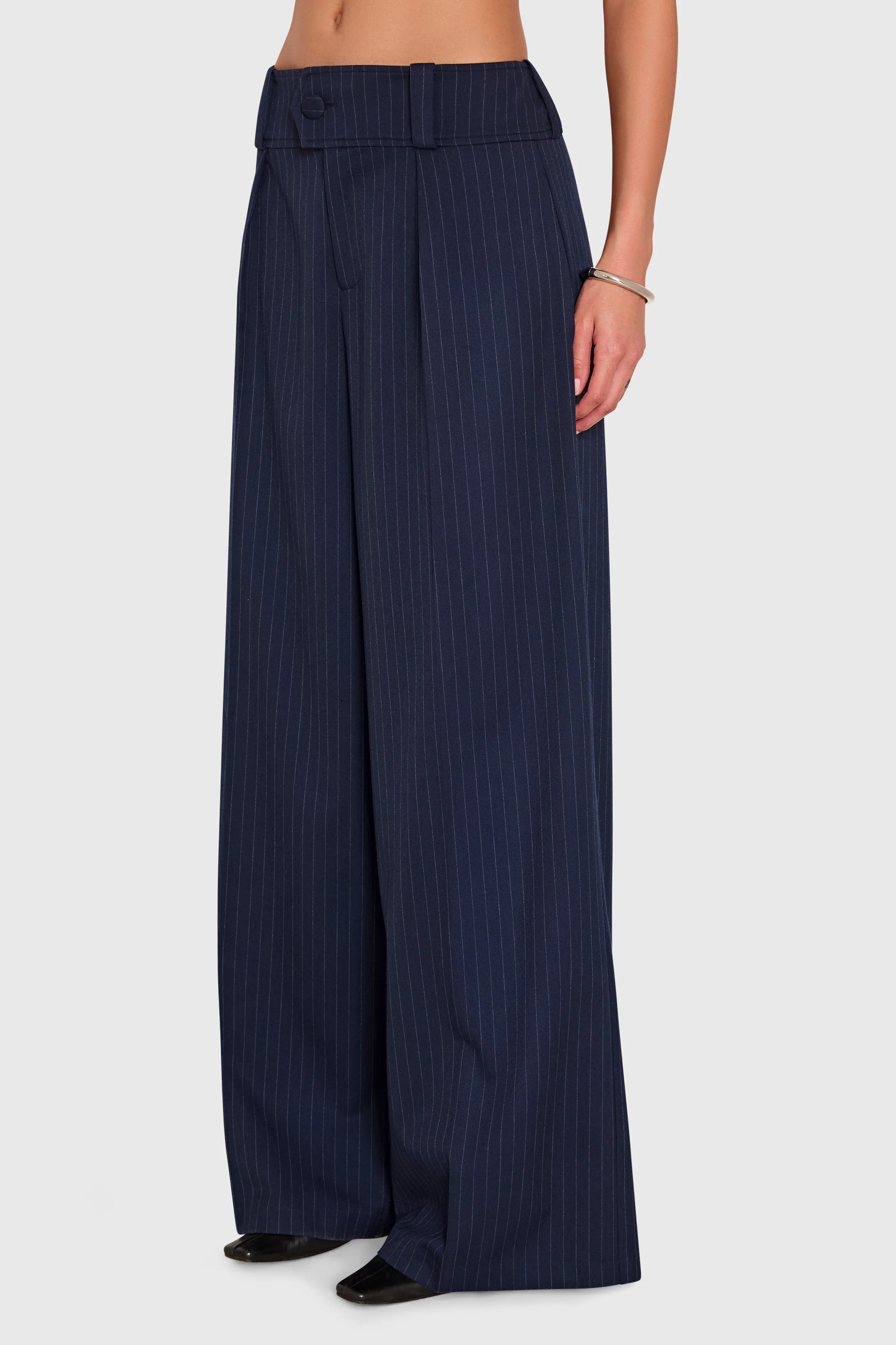 Noho Pants - Navy Manchester Pinstripe