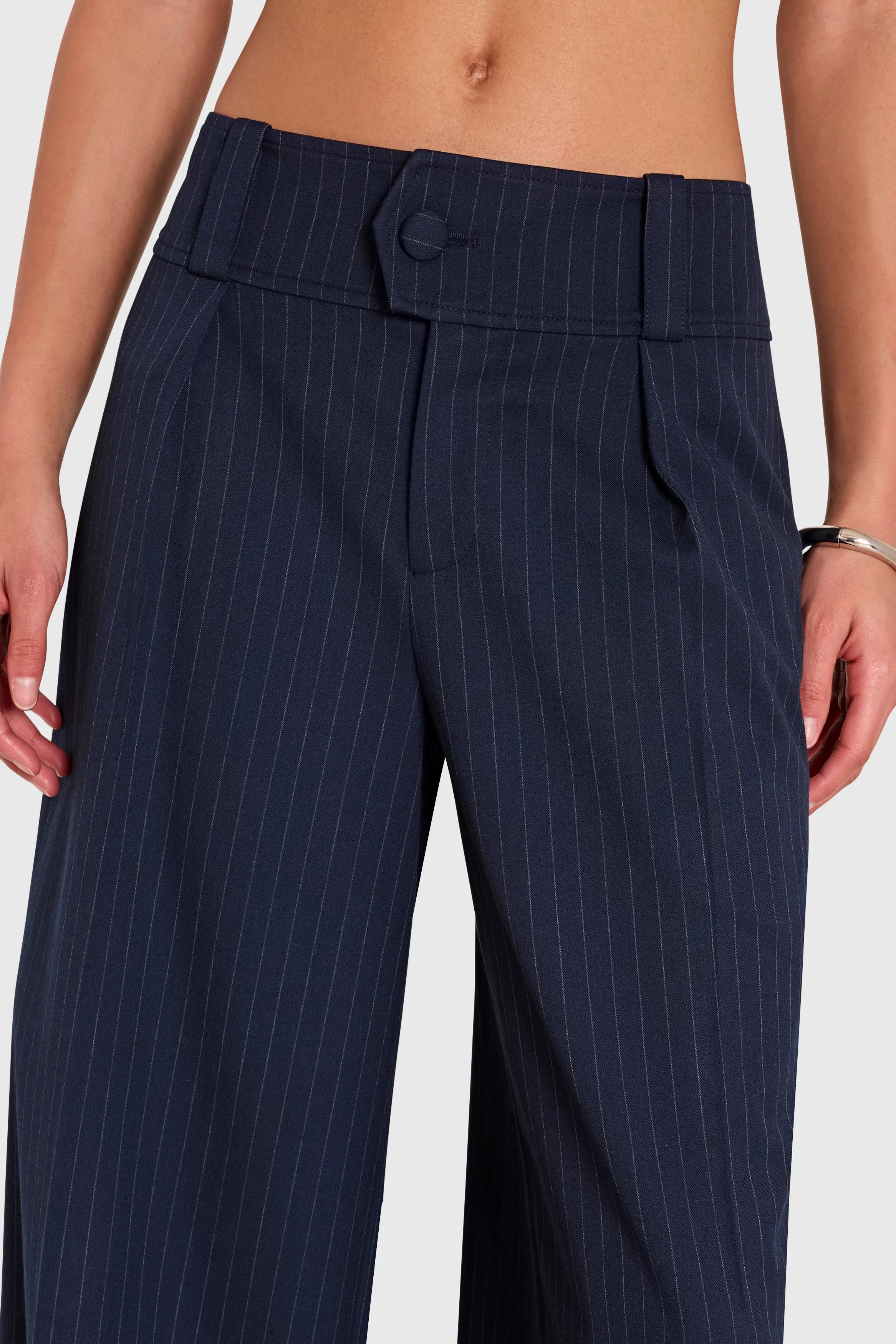 Noho Pants - Navy Manchester Pinstripe