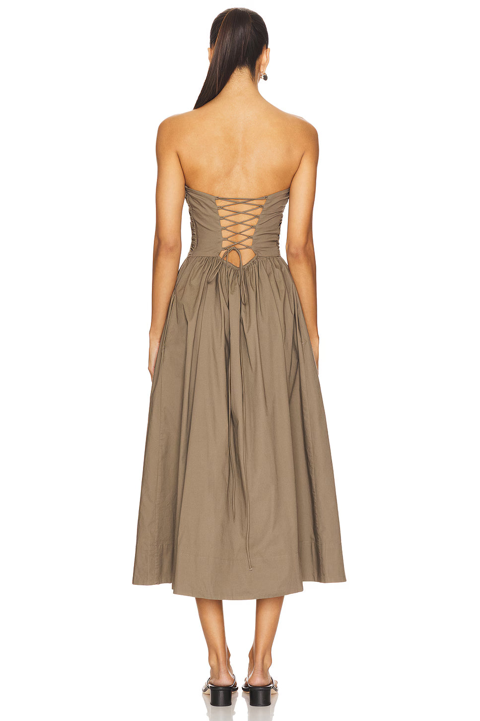 Florence Strappy Back Dress - Drift Wood