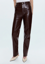Cassie High Rise Pant - Tobacco Croc