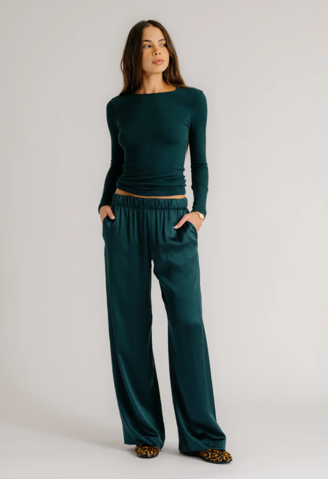 Brynn Pull On Silk Pant - Sacramento