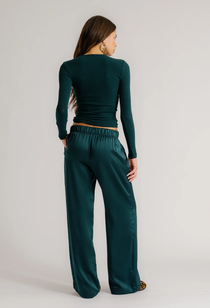 Brynn Pull On Silk Pant - Sacramento