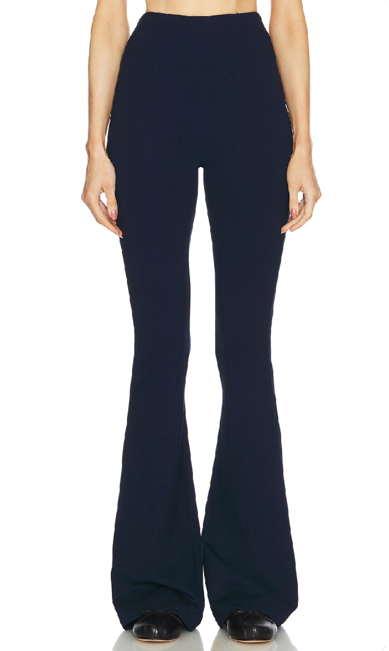 Bailey High Rise Pintuck Flare Pant - Midnight Navy