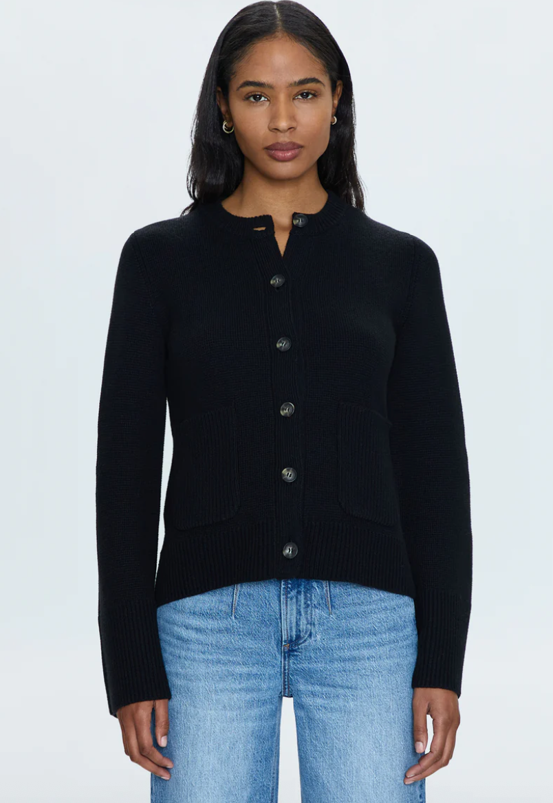 Dani Cinched Waist Cardigan - Noir