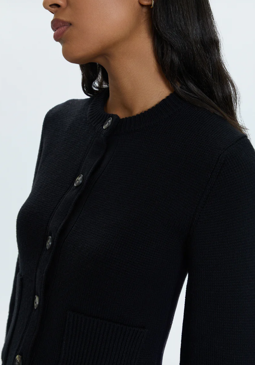 Dani Cinched Waist Cardigan - Noir