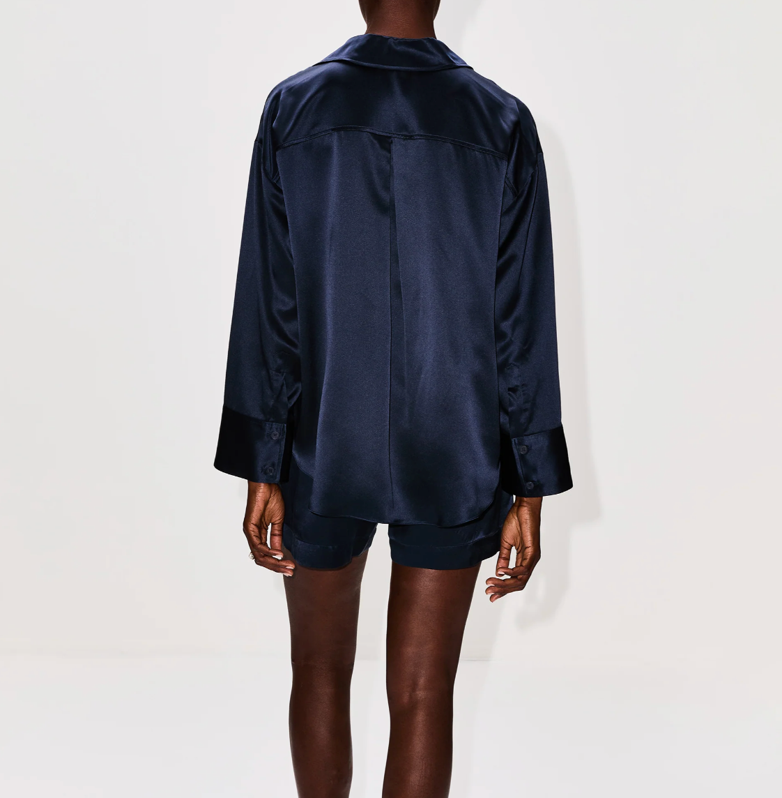 Benton Slouchy LS Button Down - Midnight Navy