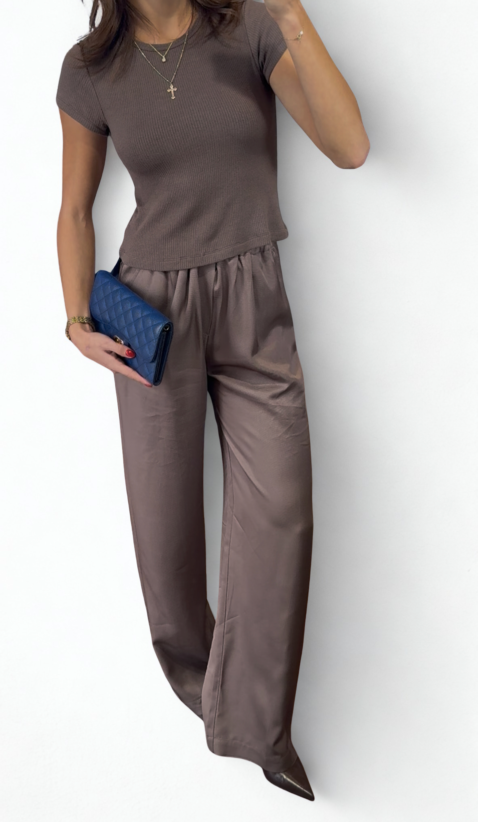 Gemma Pull On Straight Leg Pant - Swiss Brown