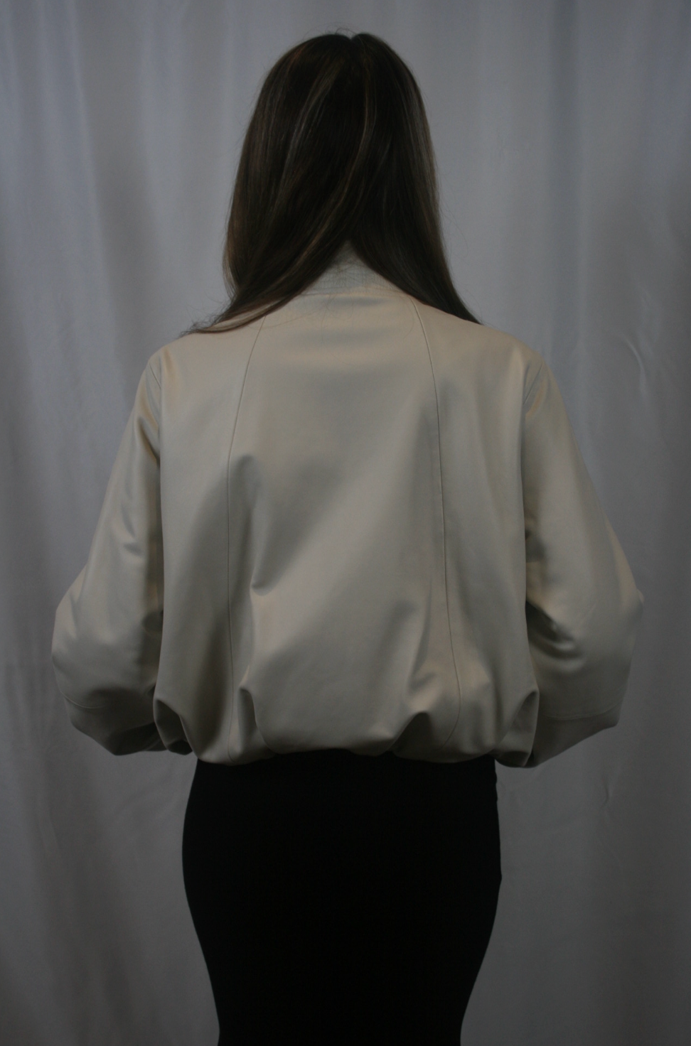 Cardin Leather Jacket - Bone