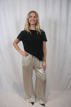 Brynn Pull On Silk Pant - Gardenia